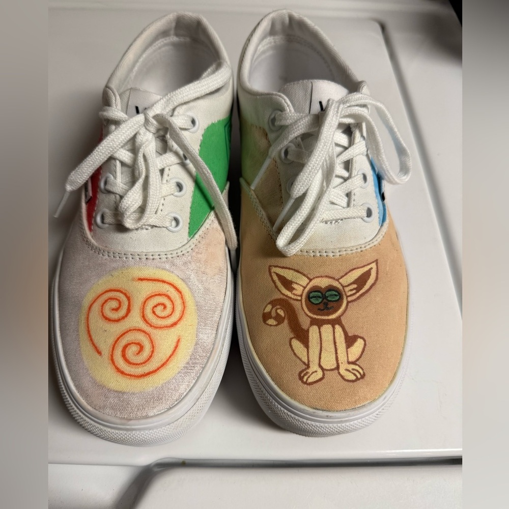 Doheny Platform Vans hand painted Canvas Sneakers